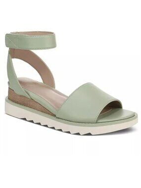 79$ Giani Bernini  Constancia Ankle Strap Wedge Sandals Size 9 Tender Green